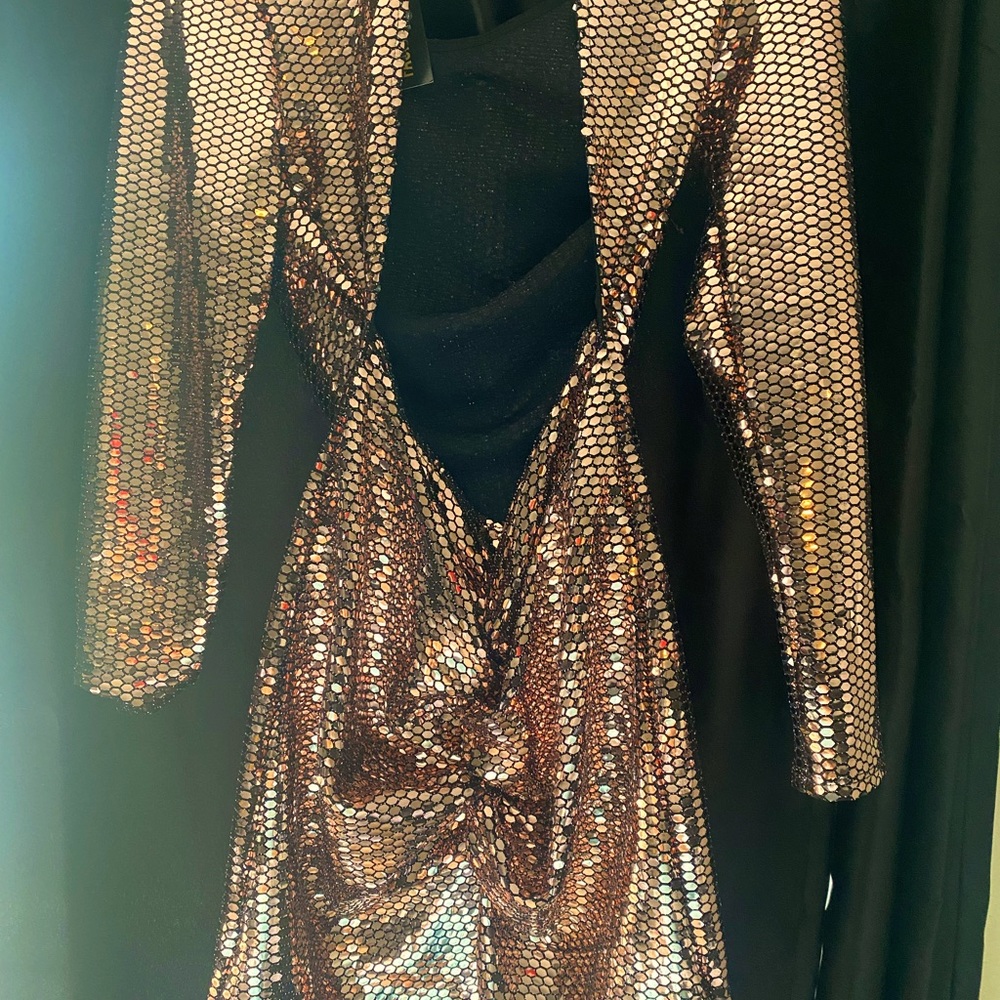 Rose gold sequin dress Fashion Effect